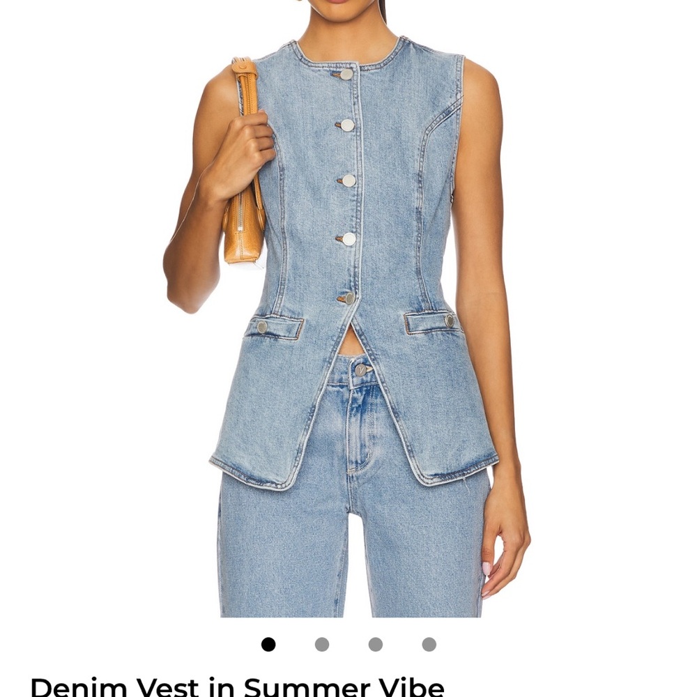 Blank NYC Sleeveless Light Wash Denim Vest